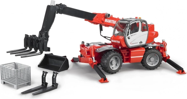 Bruder sollevatore telescopico MANITOU MRT 2150 con accessori 1:16