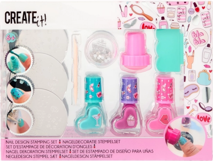 Set per stamping delle unghie con piastre