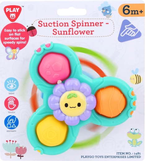 Playgo spinner con ventosa girasole