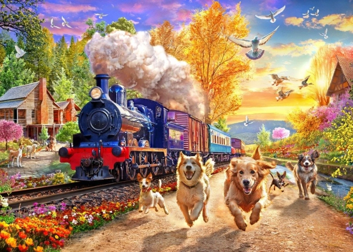 Puzzle BLUEBIRD Dietro al treno 300 pezzi
