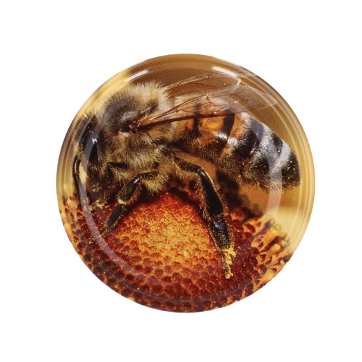 Set di coperchi 82 mm con motivo ape e miele, 10 pz