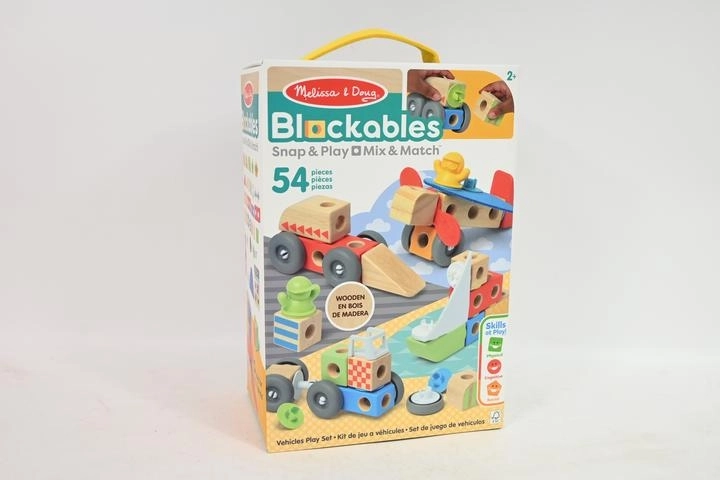Melissa & Doug Blockables blocchi da costruzione in legno veicoli