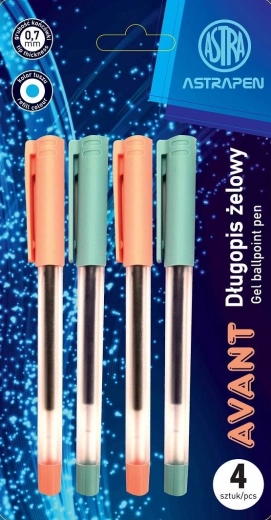 Penna gel ASTRA Avant 0,7 mm, set 4 pz