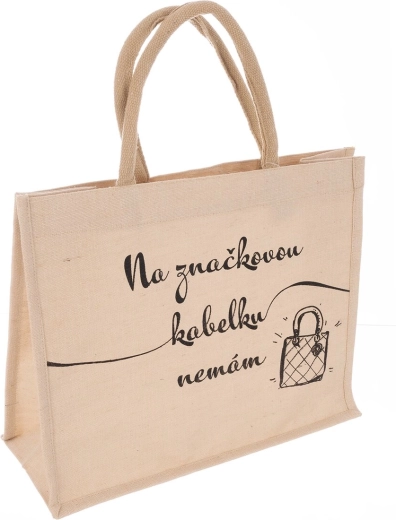 Borsa in iuta beige „Per quella firmata…“