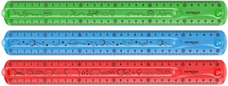 Righello flessibile KEYROAD Flexi 30 cm, trasparente