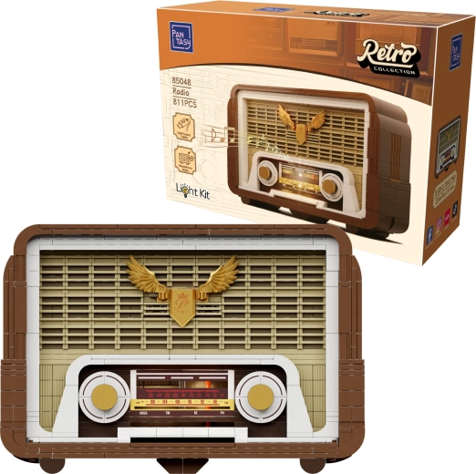 Pantasy Retro Collection radio retrò a valvole – set di costruzione con retroilluminazione LED