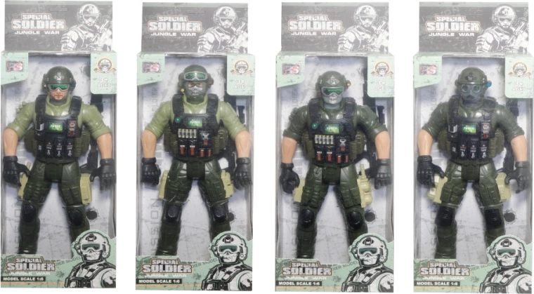 Grande action figure di soldato con accessori