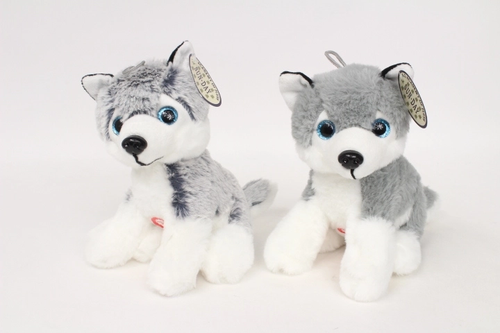Cane husky di peluche con suono 20 cm - 1 pezzo