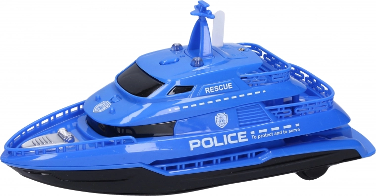 Barca con effetti sul volano blu