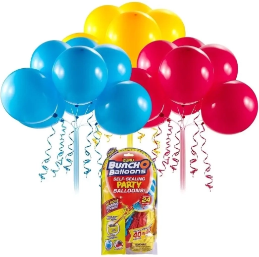 Palloncini Zuru per feste – rosso, blu e giallo (24 pz)