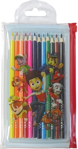 Pastelli Paw Patrol in astuccio richiudibile in PVC (12 pz)