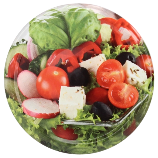 Coperchi per vasetti da conserva 66 mm con motivo di verdure, 4 ganci