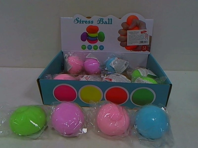 Pallina antistress da schiacciare in display da vendita (12 pz)