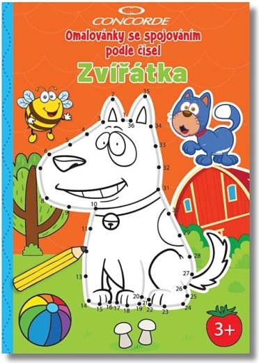 Libri da colorare unisci i puntini secondo i numeri CONCORDE – animaletti