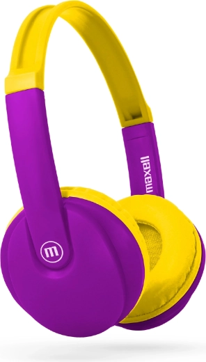 Maxell HP-BT350 cuffie Bluetooth per bambini gialle/viola