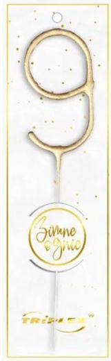 Stellina numero 9, 16,5 cm, oro