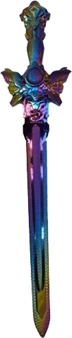 Spada fantasy per bambini con effetto arcobaleno 58 cm - 1 pezzo