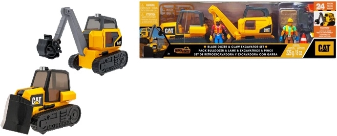 CAT veicoli da cantiere con personaggi e accessori - 2 pezzi