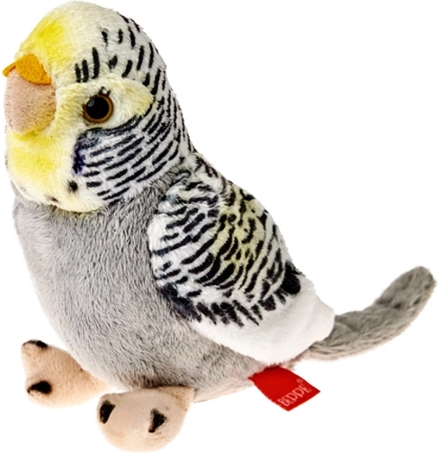 Cocorita di peluche grigia 13 cm