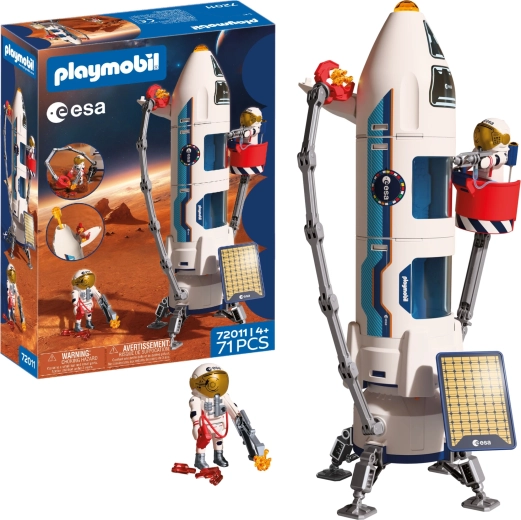 Playmobil ESA razzo di ricerca su Marte con astronauti e accessori, 71 pezzi