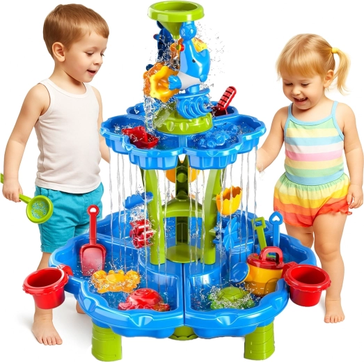 Woopie tavolo acqua e sabbia 2in1 XXL acquapark con delfino