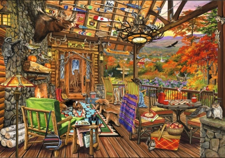 Puzzle BLUEBIRD Veranda Adirondack 2000 pezzi