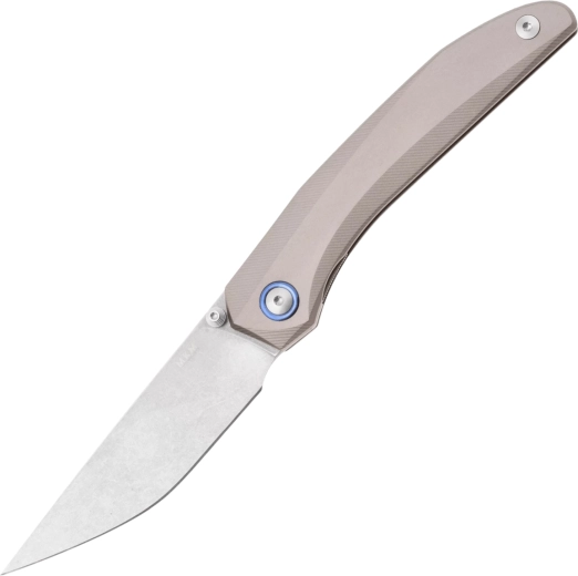 MKM Detonario coltello pieghevole EDC M390, impugnatura in alluminio gunmetal