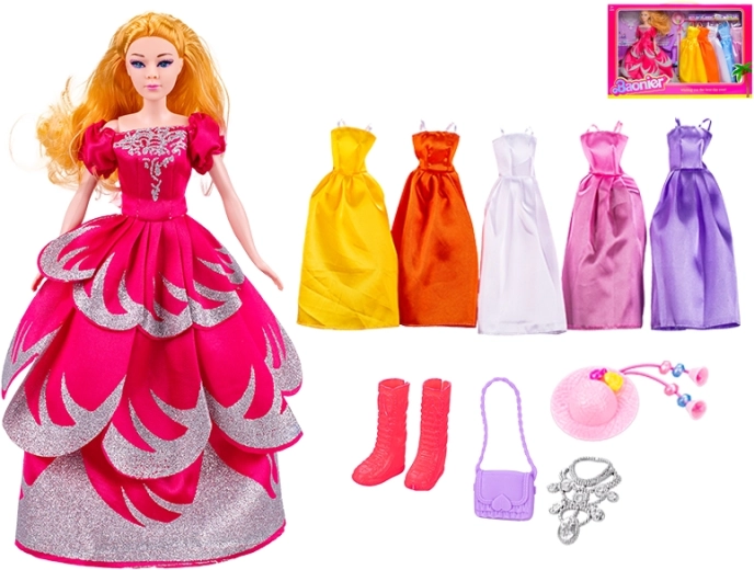 Bambola alla moda 29 cm con abiti e accessori