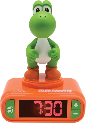 Sveglia Lexibook Super Mario con statuina di Yoshi e suoni