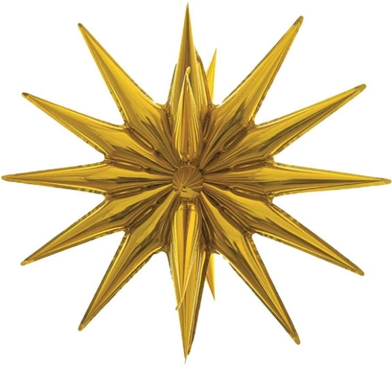 Palloncino in foil Stella 3D oro 50 cm