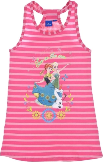 Abito Disney Frozen color lampone a righe