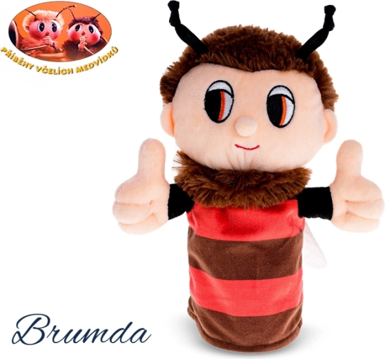 Burattino di peluche Brumda – Le storie degli orsetti delle api, 24 cm