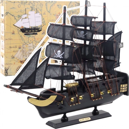Modello decorativo della nave pirata Perla Nera 40x35cm