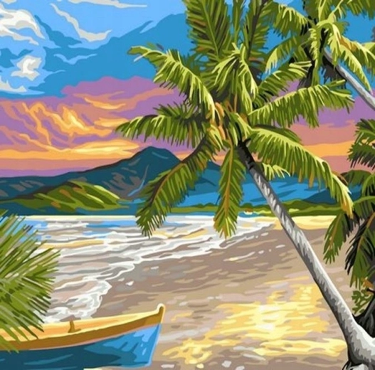 Norimpex pittura per numeri Spiaggia esotica 40 × 50 cm