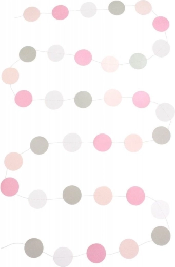 JaBaDaBaDo ghirlanda di carta con pois rosa