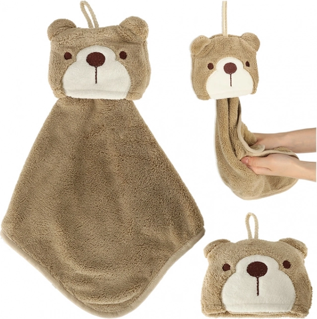 Asciugamano per bambini con motivo orso 42x25 cm