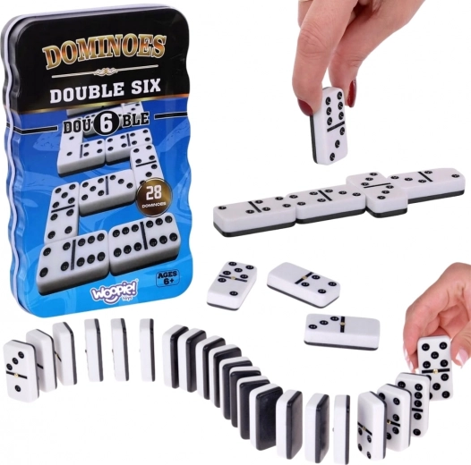 Woopie domino classico – 28 tessere in scatolina di metallo
