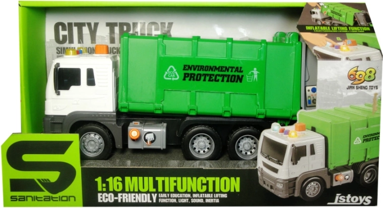 Auto – camion della spazzatura a batteria con luci e suoni