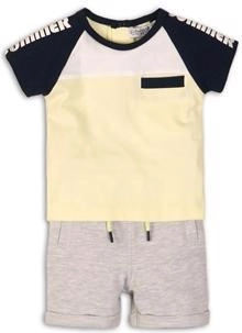 Dirkje set due pezzi: maglietta e pantaloncini Sunny Summer Is Here! giallo-grigio