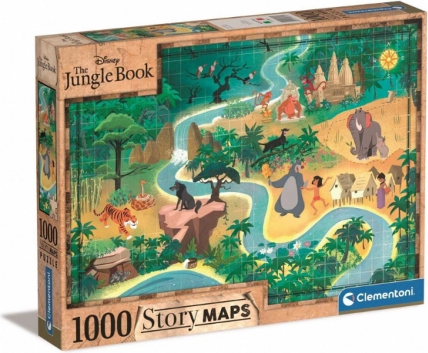 Puzzle Story Maps: Il Libro della Giungla - 1000 pezzi