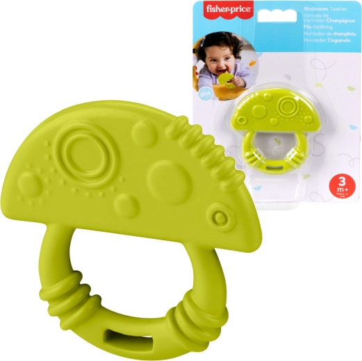 Massaggiagengive verde per bambini a forma di funghetto – morbido e testurizzato FISHER-PRICE