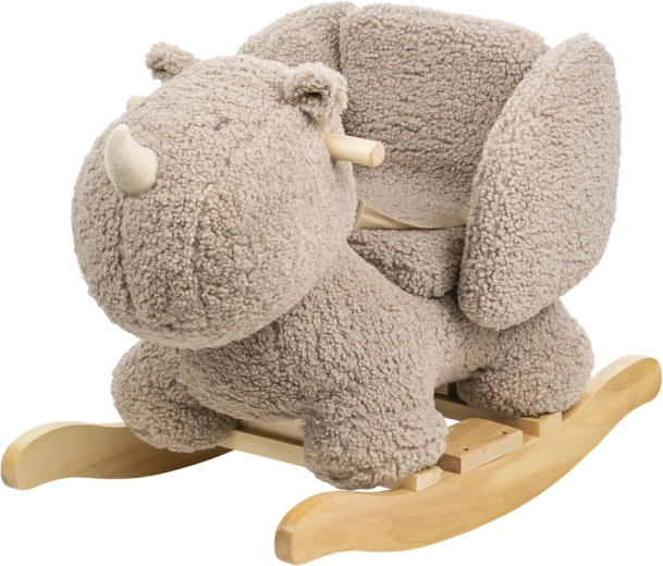 Giocattolo cavalcabile in peluche Nattou Teddy rinoceronte taupe