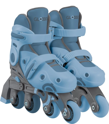 Pattini in linea per bambini Learning skates 2 in 1 blu regolabili 30–33