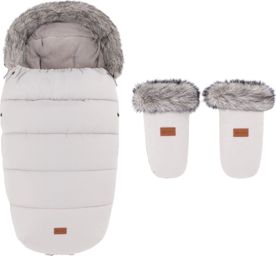 Sacco invernale Petite&Mars Comfy 4in1 con muffole per passeggino Fjora Champagne Shower