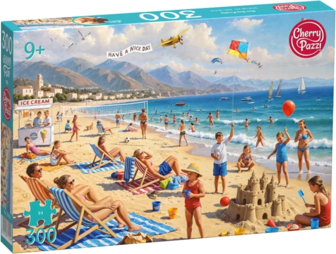 Puzzle Cherry Pazzi Giornata di sole in spiaggia, 300 pezzi