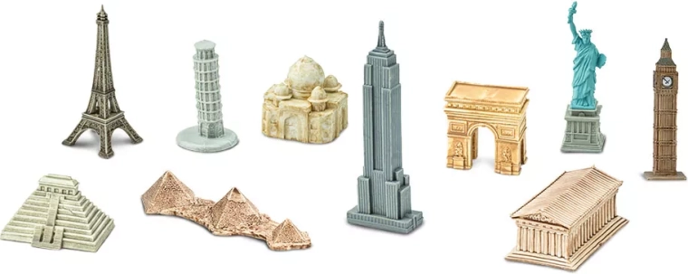 Safari Ltd. giro del mondo – set di mini repliche di monumenti (48 pz)