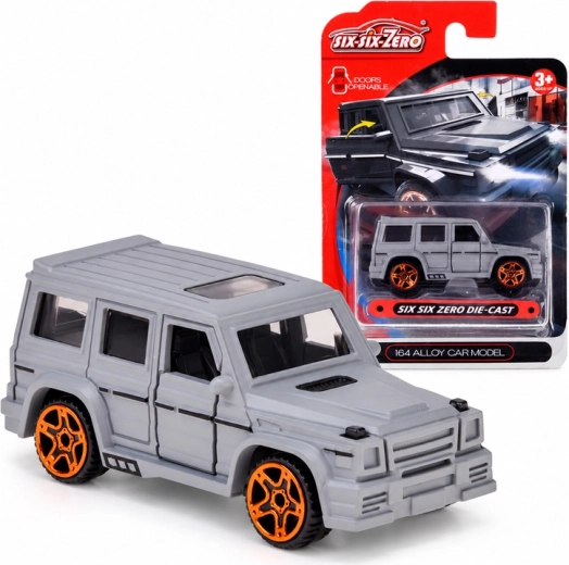 Fuoristrada in metallo con porte apribili in scala 1:64