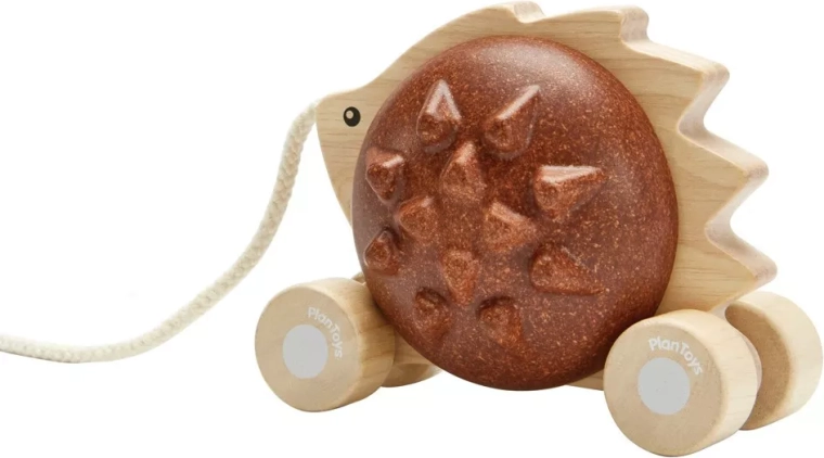 Riccio da trainare PlanToys – marrone