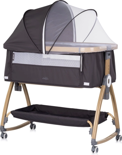 Chipolino culla da affiancare Charisma 2 in 1 charcoal/wood