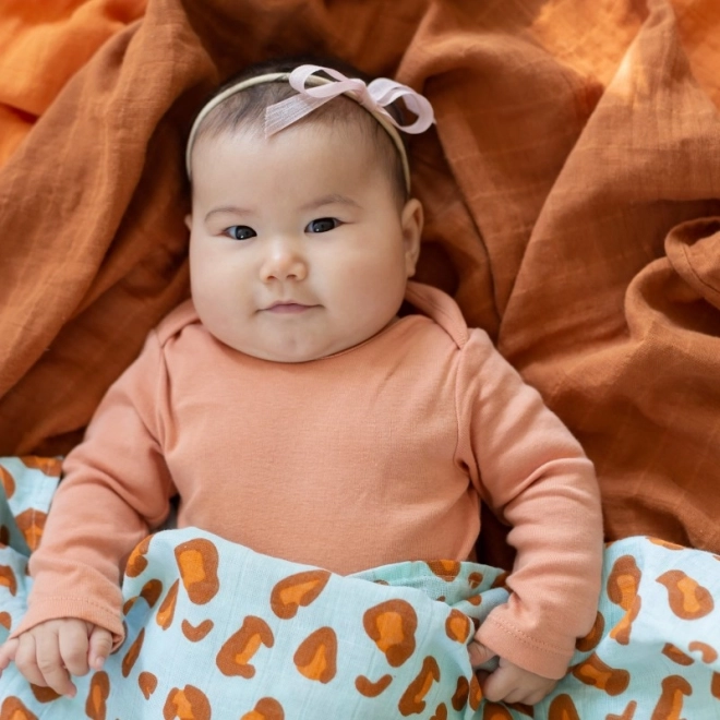 Panno mussola di cotone Glazed Ginger 120x120 cm